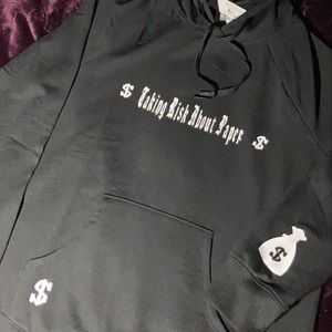 Take Risk About Paper Black hoodie sweater